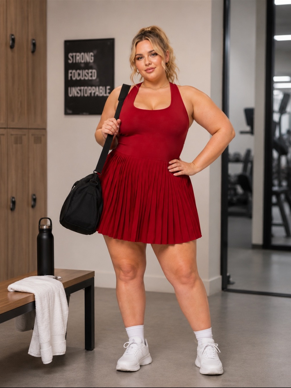 Fabletics Hot Shot pleated dress classic mini NWT